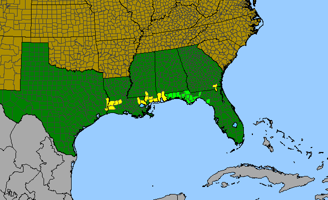 The range of Polygala crenata